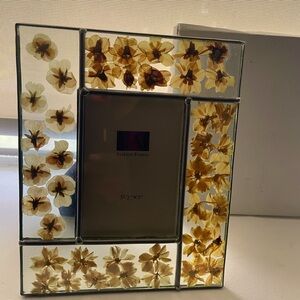 Glass Picture Frame with Flowers